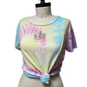 Tie dye graphic tee